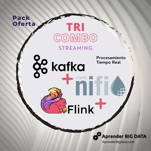 Pack de cursos de streaming de datos: kafka, nifi, flink