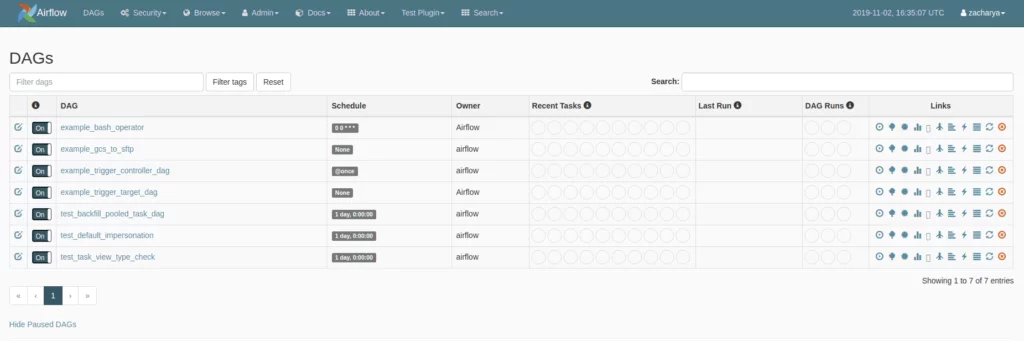 Ejemplo de DAGs en Apache Airflow
