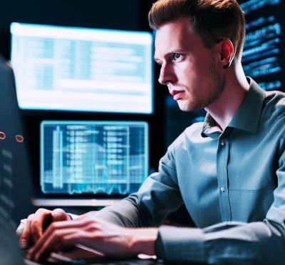 Ingeniero de datos trabajando ia