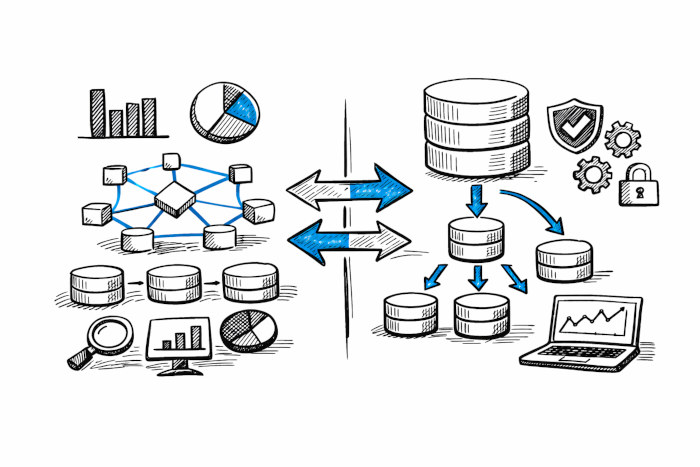 Sketch Kimball vs Inmon